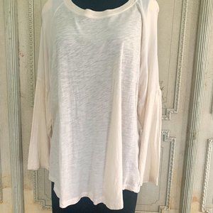 Off-white top, long sleeve, XCVI  1X